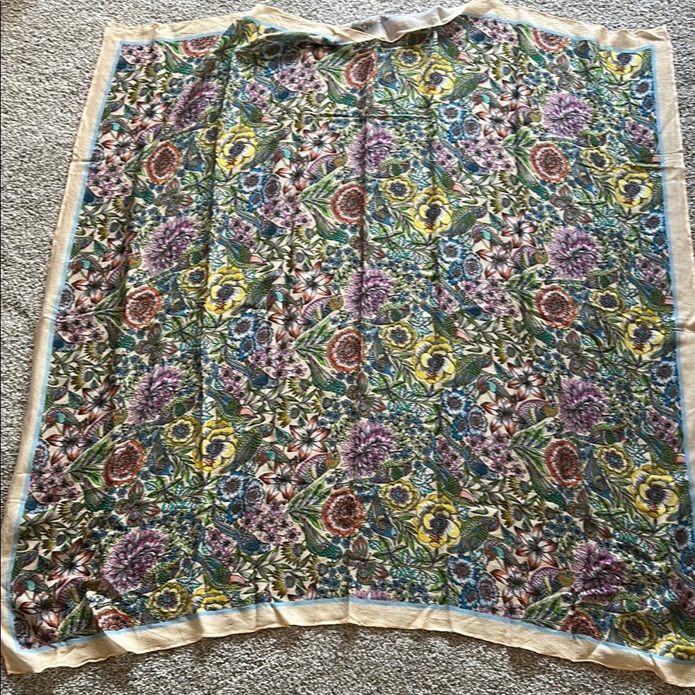 J. Jill Floral Patterned Scarf, 39x39. Like new. Worn once.